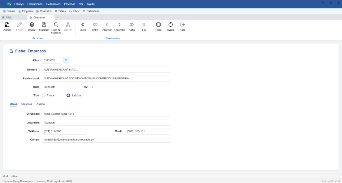 Ficha de empresas