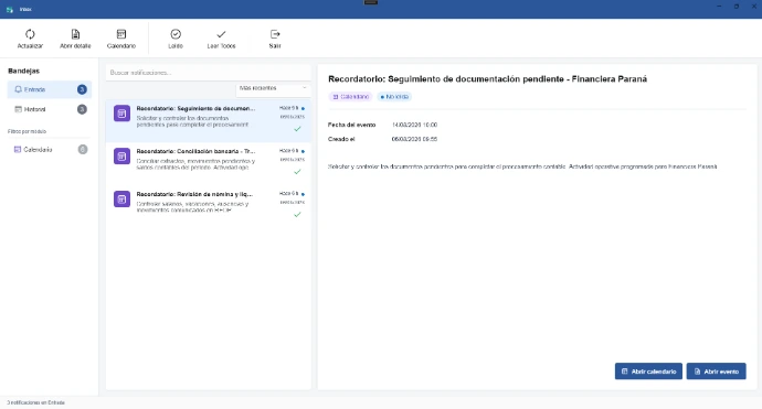 Inbox del ESTUSYS 26