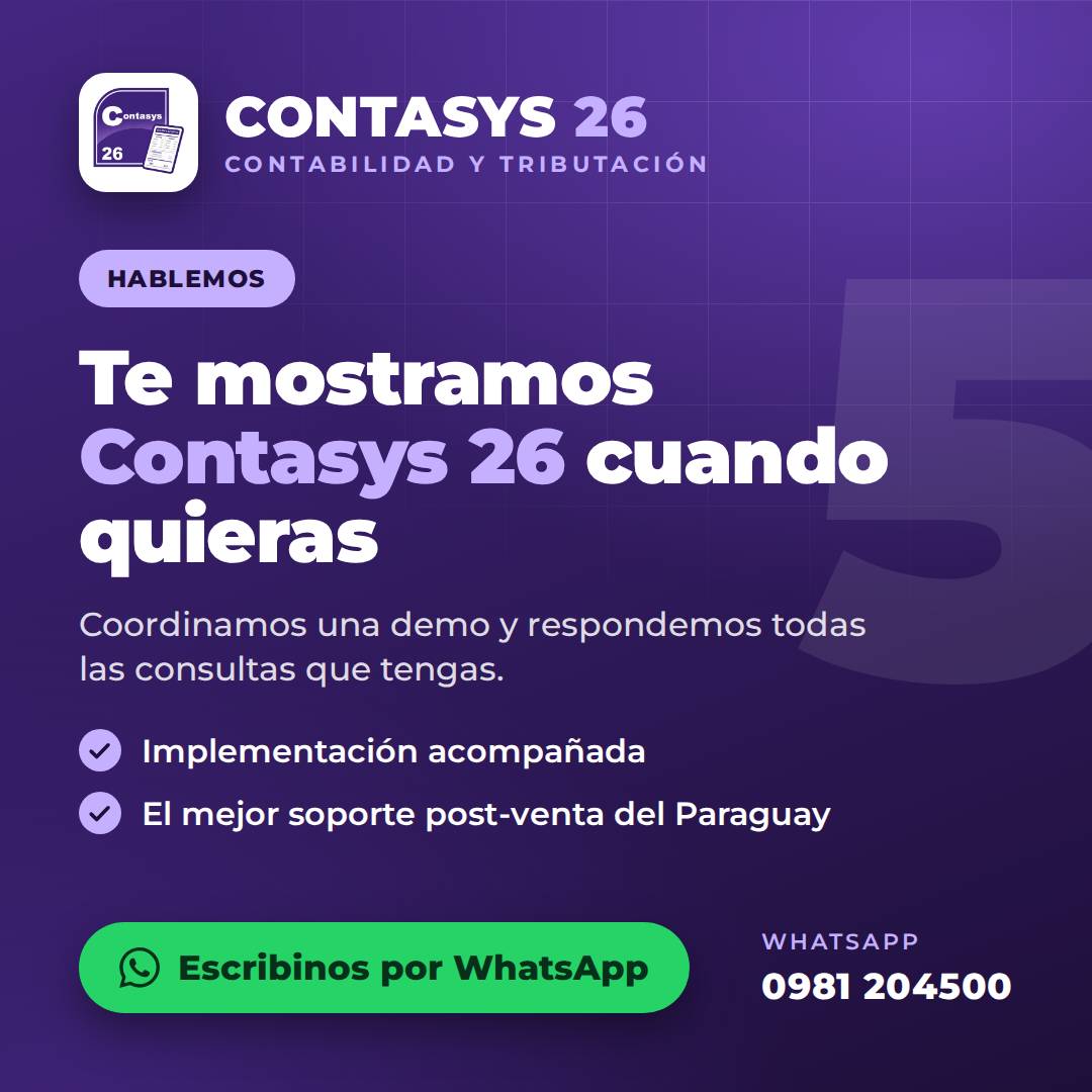 CONTASYS 26, placa 5 de 5: escribinos por WhatsApp